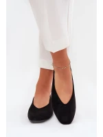 Klasyczne Baleriny Z Eko Zamszu Czarne Osallin