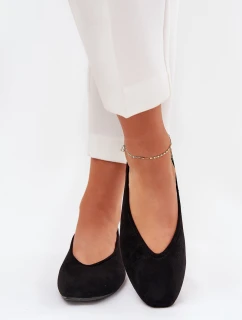 Klasyczne Baleriny Z Eko Zamszu Czarne Osallin