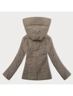 Dámska tenká prešívaná bunda s kapucňou J Style béžová (16M9250-62)