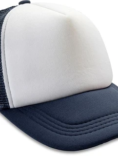 Result Headwear RC 089X 5-panelová sieťovaná čiapka s kšiltom „Detroit“ 28.089X tmavomodrá/biela