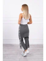 Nohavice/oblek s nápisom selfie graphite