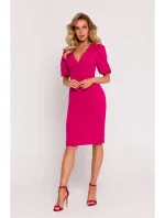 M779 Šaty s poprsím - fuchsiová