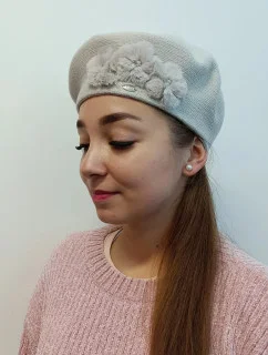 Dámsky baret Alaska beżový - Kamea