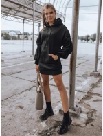 EASSY teplákové šaty čierne FashionStreet BY1025 EASSY teplákové šaty čierne FashionStreet BY1025