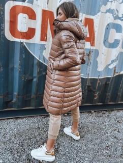 Dámsky zimný kabát dlhý LESSI camel FashionStreet TY3354