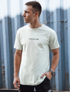 Pánske tričko FashionStreet ecru RX5612
