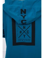 Bunda oversize s kapucňou navy