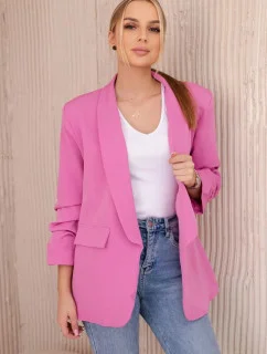 Bunda s klopami elegantná 9709 tmavoružová - Kesi