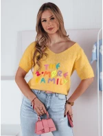 Dámsky sveter FATEL yellow FashionStreet MY2318 Dámsky sveter FATEL yellow FashionStreet MY2318