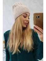 Fleecová čiapka Anna K238 béžová