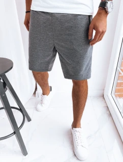Pánske tmavosivé teplákové šortky FashionStreet SX2263