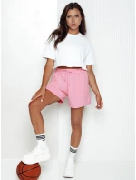Dámske teplákové šortky PELLA pink FashionStreet SY0410