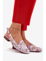 Ażurowe Baleriny Z Odkrytą Piętą Multikolor Navinnia