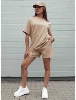 SWAN dámske šortky béžové FashionStreet SY0326 SWAN dámske šortky béžové FashionStreet SY0326