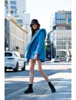 Svetlomodrá dámska bunda s kapucňou (HO-22) Svetlomodrá dámska bunda s kapucňou (HO-22)