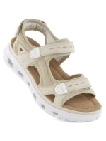Pohodlné sandále na suchý zips Rieker W RKR691 beige