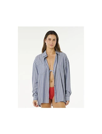 Dámska košeľa RIP CURL Beach Days Pinstripe Shirt, modrá Dámska košeľa RIP CURL Beach Days Pinstripe Shirt, modrá