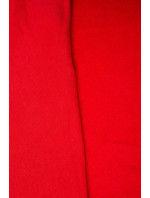 Zateplená mikina s dlhým chrbtom a kapucňou červená