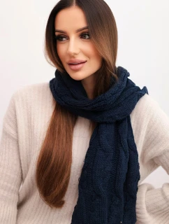 Dámsky klasický vlnený šál s vrkočovým vzorom KN22 granátový