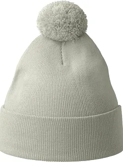 Atlantis Headwear Wind-S Pompom Pletená čepice s bambulí 33.0294 light grey