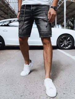 Pánske džínsové šortky čierne FashionStreet SX2161
