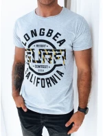 Pánske tričko s potlačou svetlo šedé FashionStreet RX5260