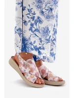 Sandały Damskie Z Eko Skóry W Kwiaty Multikolor Tosmelia