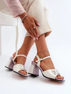 Sandále na podpätku model 195418 Step in style