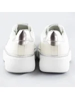 Bielo-strieborné šnurovacie tenisky sneakers s hviezdičkou (BB126L) Bielo-strieborné šnurovacie tenisky sneakers s hviezdičkou (BB126L)