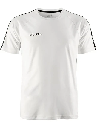 Craft Teamwear Squad Go Contrast Jersey M Pánske kontrastné športové tričko 82.2725 biele Craft Teamwear Squad Go Contrast Jersey M Pánske kontrastné športové tričko 82.2725 biele