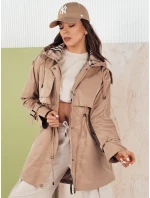 Dámska prechodná bunda MOZA béžová FashionStreet TY4283 Dámska prechodná bunda MOZA béžová FashionStreet TY4283