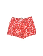 Pánske kúpacie kraťasy KM00802 0GM červená/biela - Calvin Klein Pánske kúpacie kraťasy KM00802 0GM červená/biela - Calvin Klein