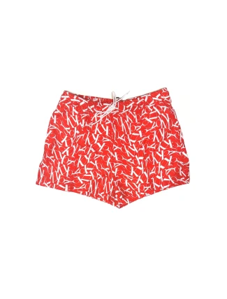 Pánske kúpacie kraťasy KM00802 0GM červená/biela - Calvin Klein Pánske kúpacie kraťasy KM00802 0GM červená/biela - Calvin Klein