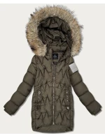 Dámska zimná bunda s kapucňou Goodlookin khaki (KK60564) Dámska zimná bunda s kapucňou Goodlookin khaki (KK60564)