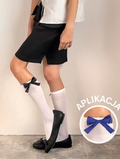 Detské ponožky s našitou mašľou RIVETTE DR2527