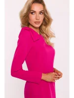 M814 Mini šaty s mašľou na ramene - fuchsiová M814 Mini šaty s mašľou na ramene - fuchsiová