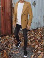 Pánsky dvojradový pieskový kabát CX0443z - Dstreet Pánsky dvojradový pieskový kabát CX0443z - Dstreet