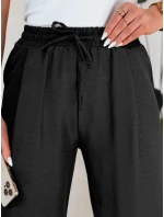 Dámske široké nohavice MILLIVIO black FashionStreet UY2659 Dámske široké nohavice MILLIVIO black FashionStreet UY2659