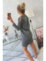 Šaty s potlačou Dream v grafitovej farbe