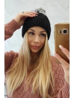 Fleecová čiapka Ilona K218 čierna+sivá