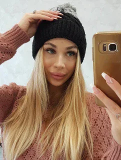 Fleecová čiapka Ilona K218 čierna+sivá