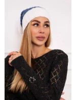 Paris fleecová čiapka K212 denim+white