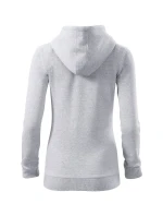 Trendy mikina na zips Dámska svetlosivá Melier