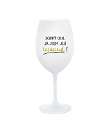 DOBRÝ DEŇ, JEM TERAPEUTE! - pohár na biele víno 350 ml