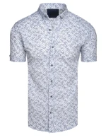 Pánske biele tričko s krátkym rukávom FashionStreet KX1041 Pánske biele tričko s krátkym rukávom FashionStreet KX1041