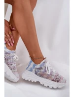 Sneakersy Damskie Z Szydełkową Cholewką Multikolor Jelhiris