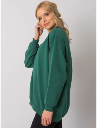 Mikina s kapucňou RV BL 5185.90P tmavozelená