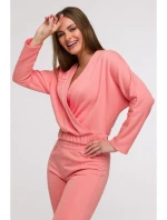 B292 Zavinovacie tričko - koralové