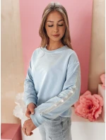 Dámska jednofarebná mikina LUMIVIA modrá FashionStreet BY1370 Dámska jednofarebná mikina LUMIVIA modrá FashionStreet BY1370