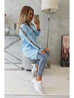 Mikina so zipsom na chrbte modrá